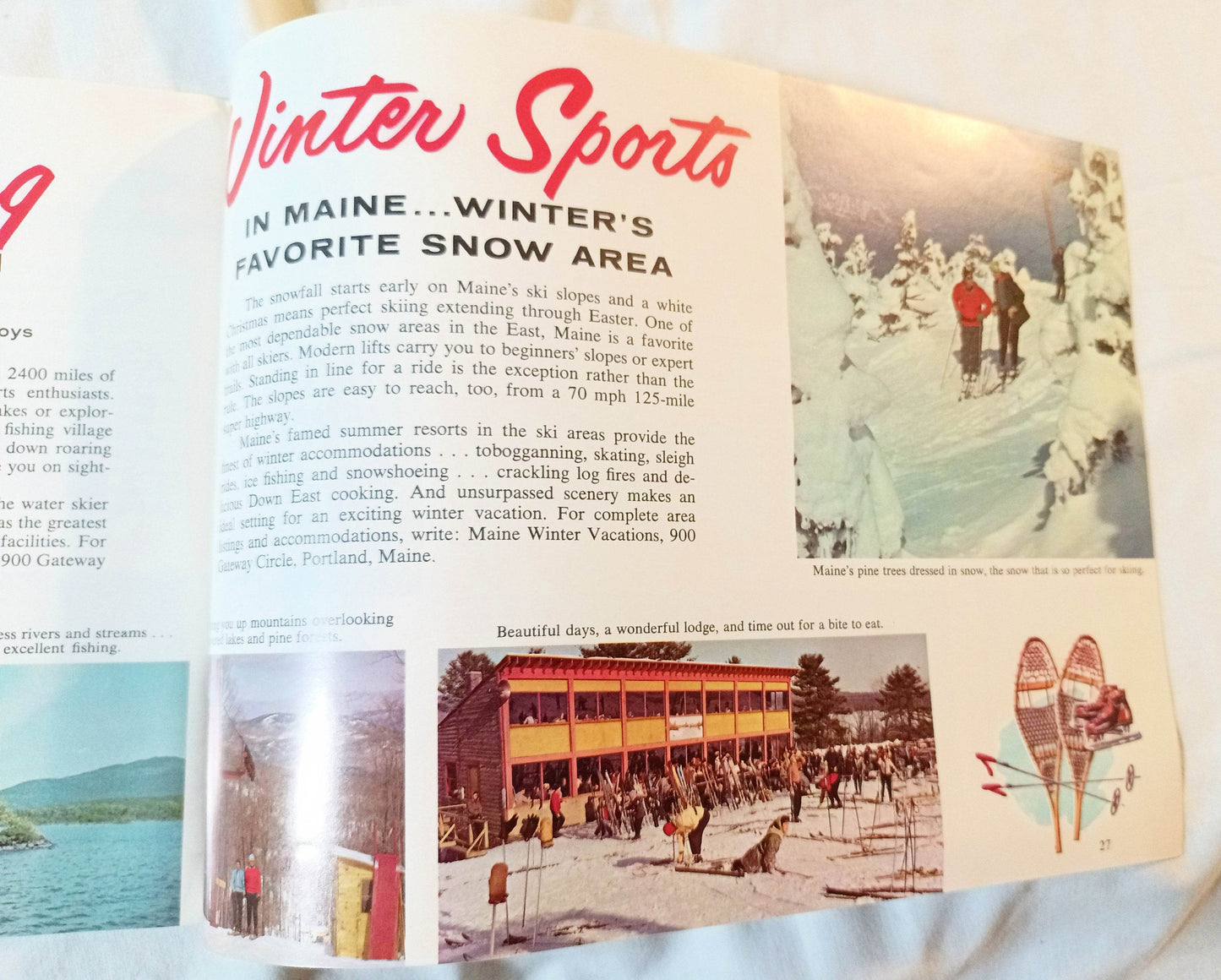Maine The Year Round Vacationland Vacation Guide Booklet 1960's - TulipStuff