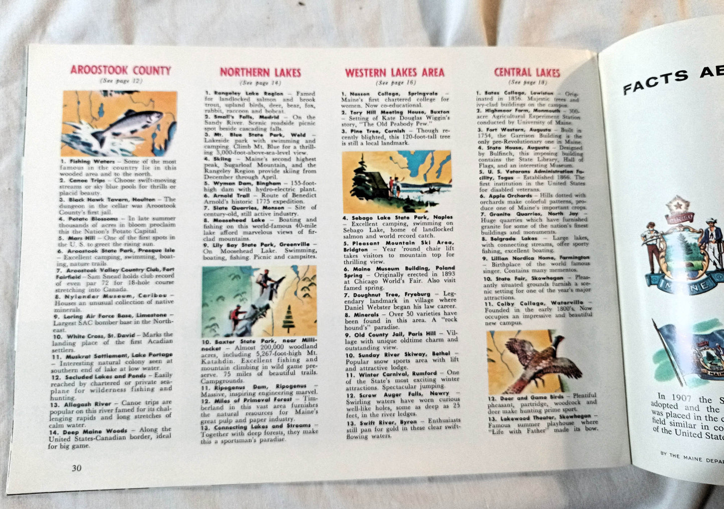 Maine The Year Round Vacationland Vacation Guide Booklet 1960's - TulipStuff
