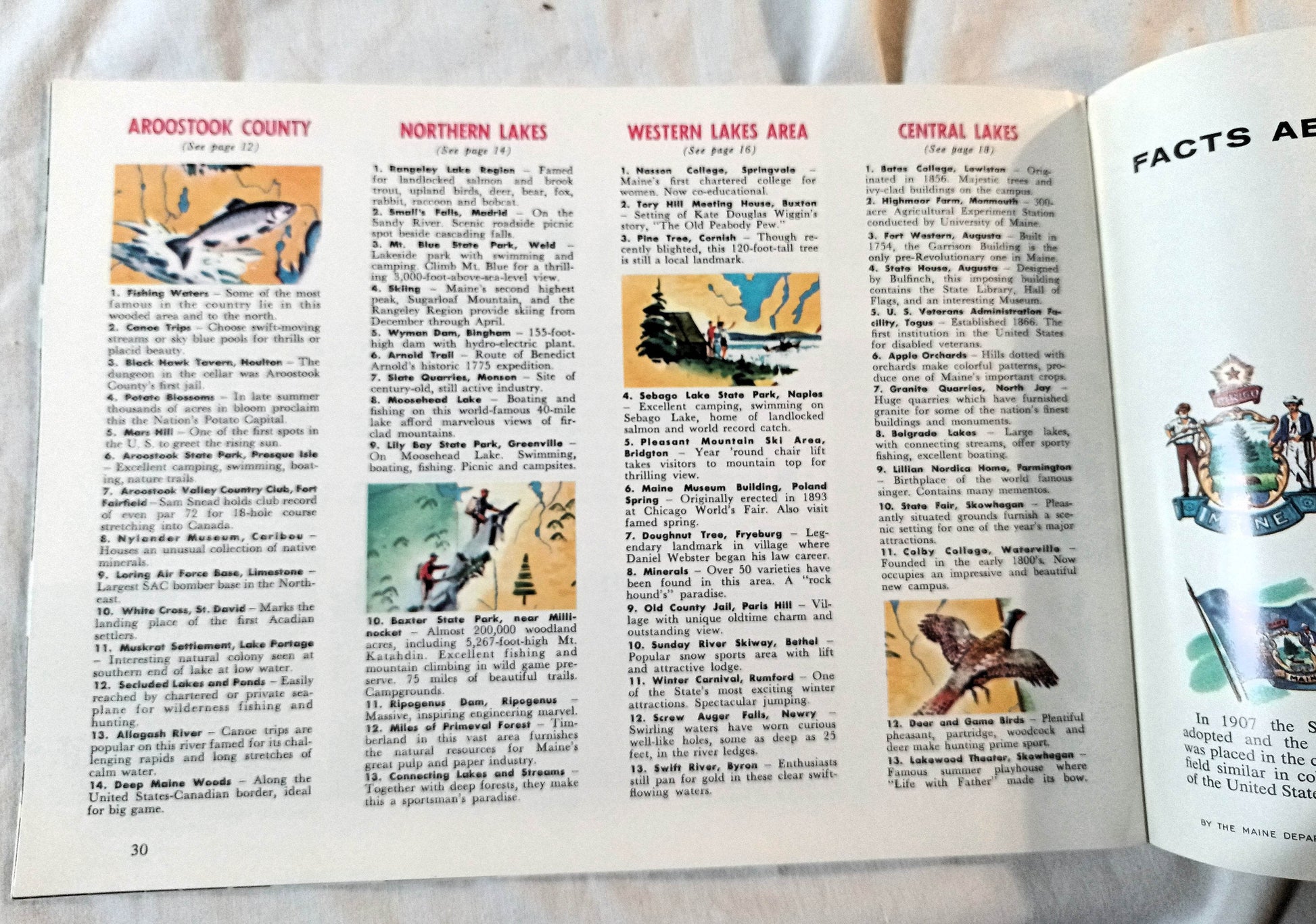 Maine The Year Round Vacationland Vacation Guide Booklet 1960's - TulipStuff