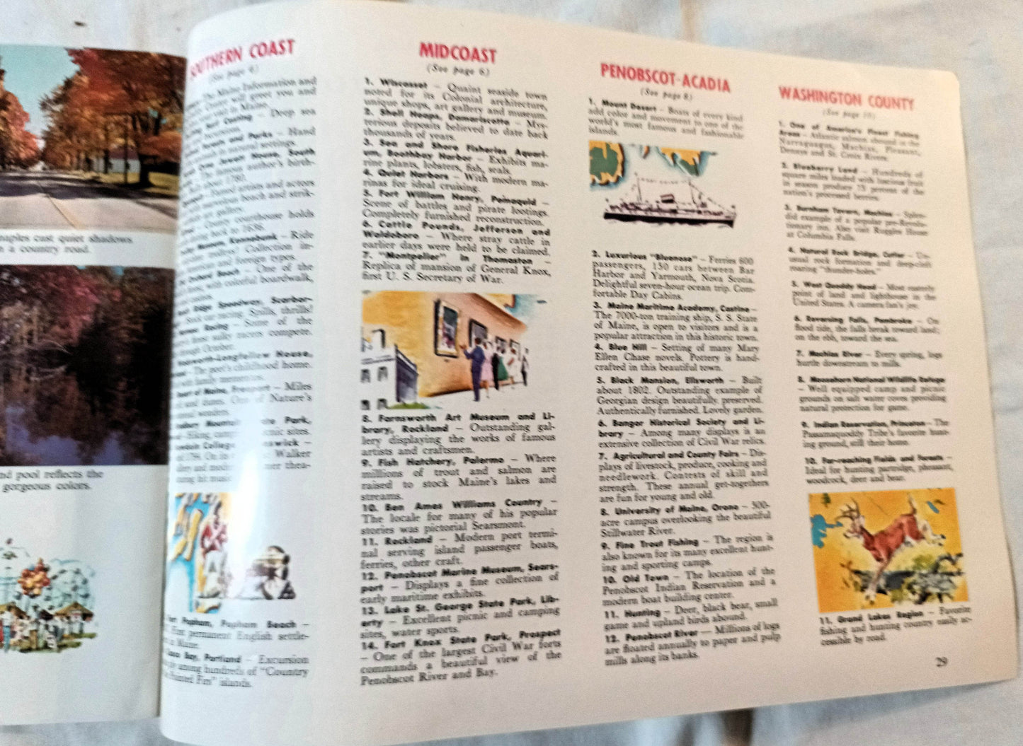 Maine The Year Round Vacationland Vacation Guide Booklet 1960's - TulipStuff