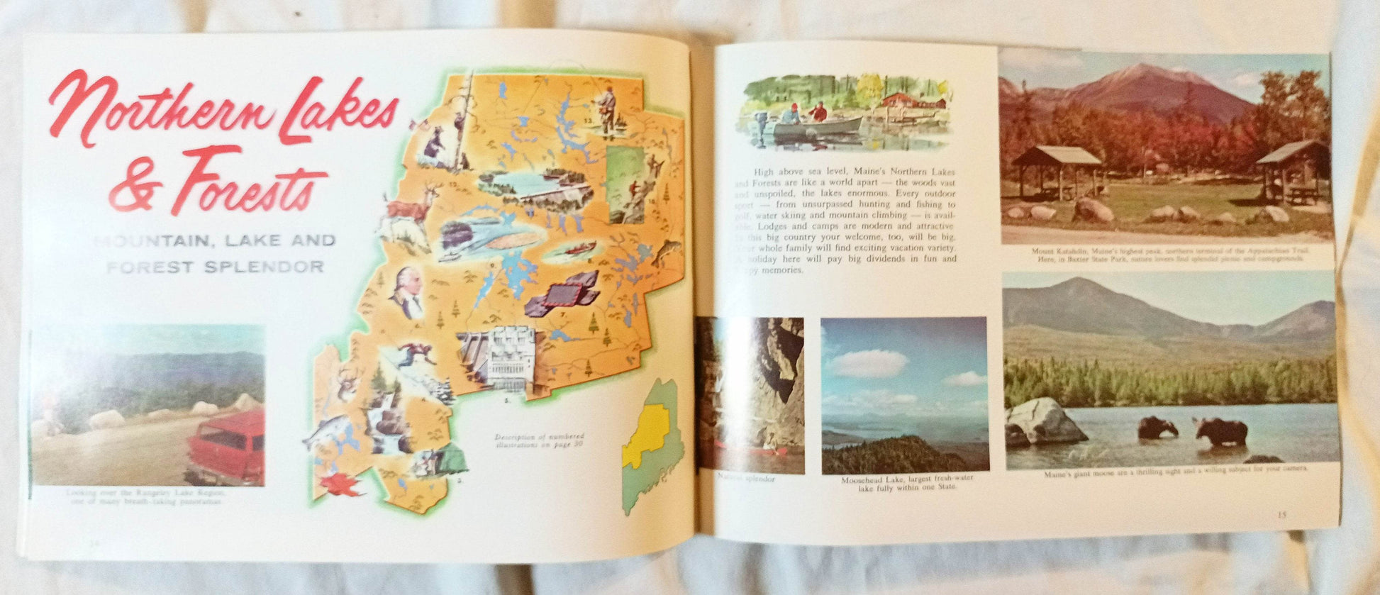 Maine The Year Round Vacationland Vacation Guide Booklet 1960's - TulipStuff