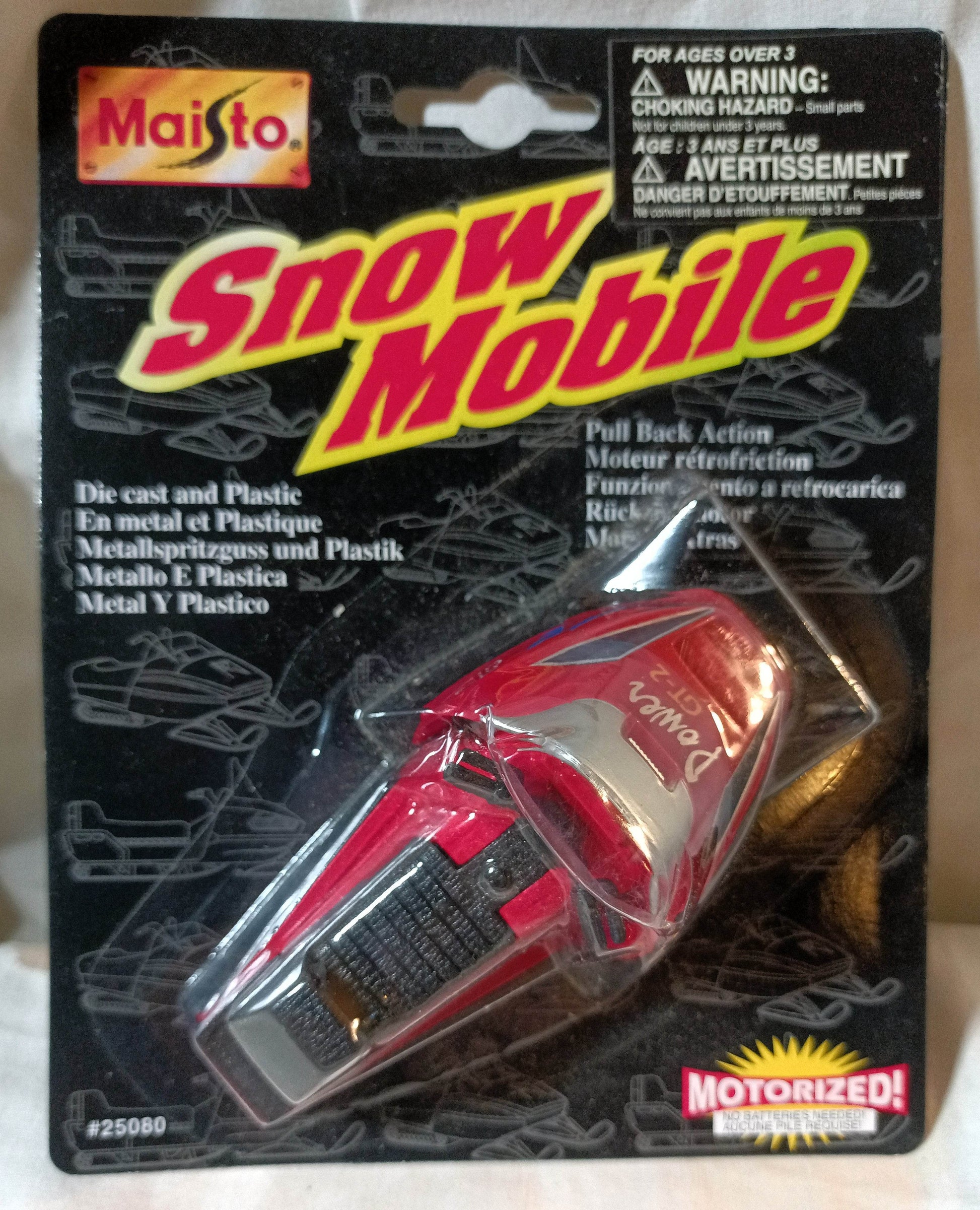 Maisto Snowmobile Power GT-2 Motorized Pull Back Action #25080 1997 - TulipStuff