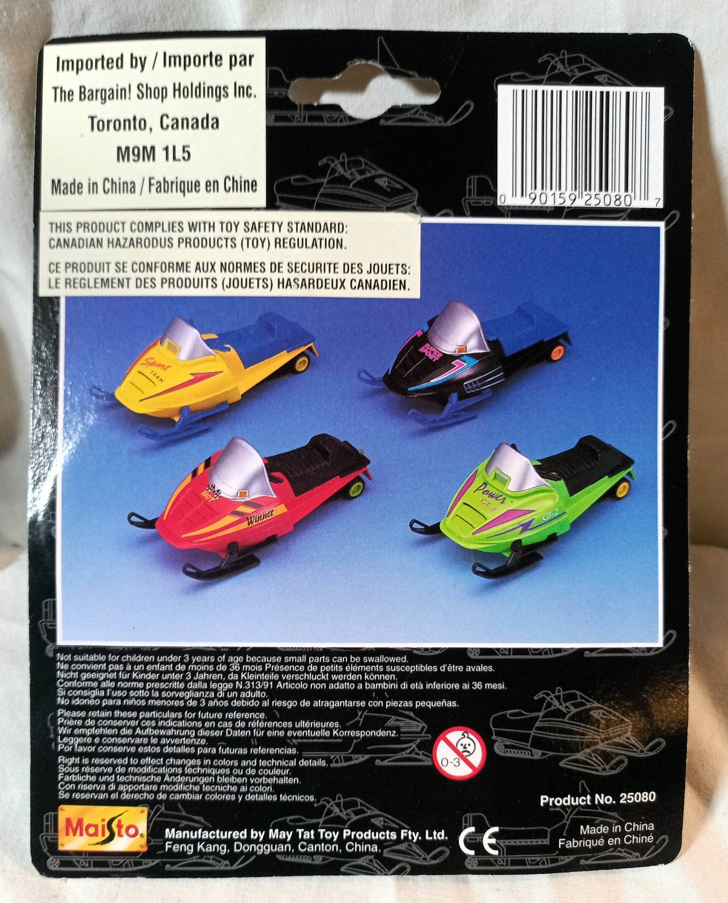 Maisto Snowmobile Power GT-2 Motorized Pull Back Action #25080 1997 - TulipStuff