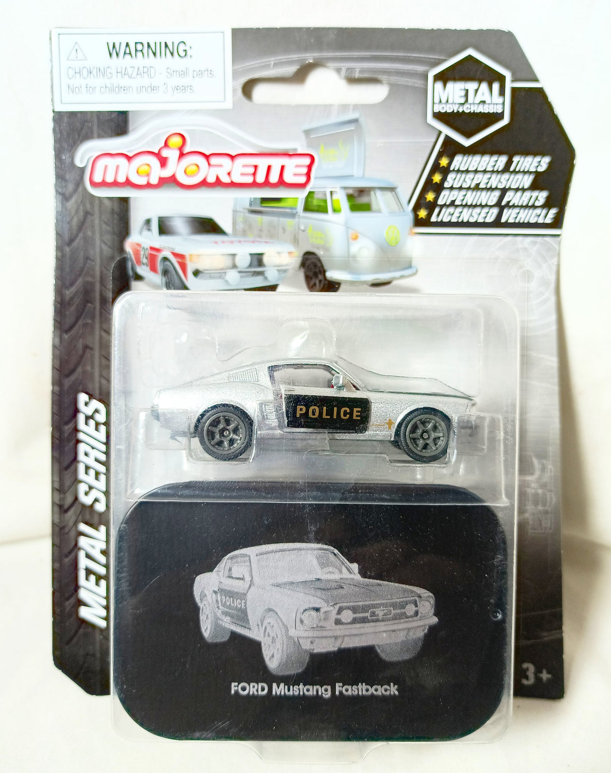Majorette Vintage Deluxe Metal Series Ford Mustang Fastback Police 2021 - TulipStuff