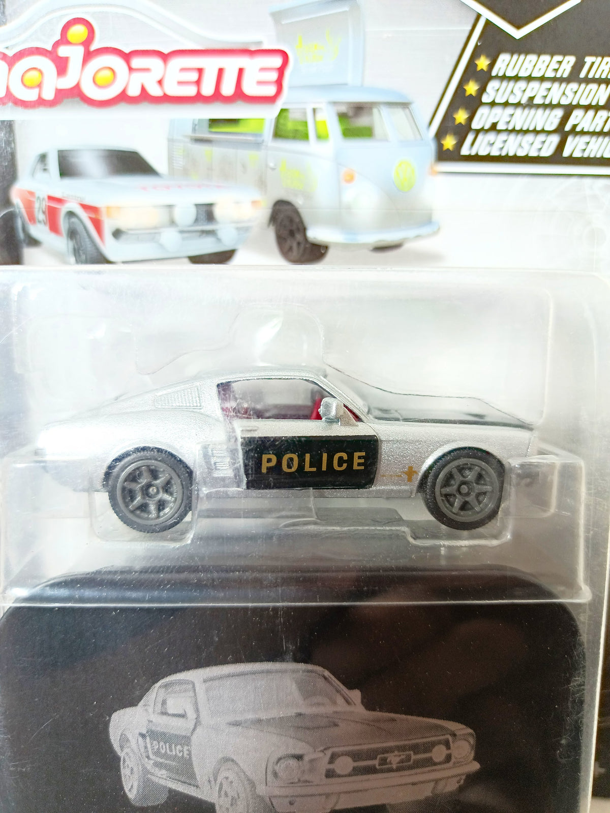 Majorette Vintage Deluxe Metal Series Ford Mustang Fastback Police 2021 - TulipStuff