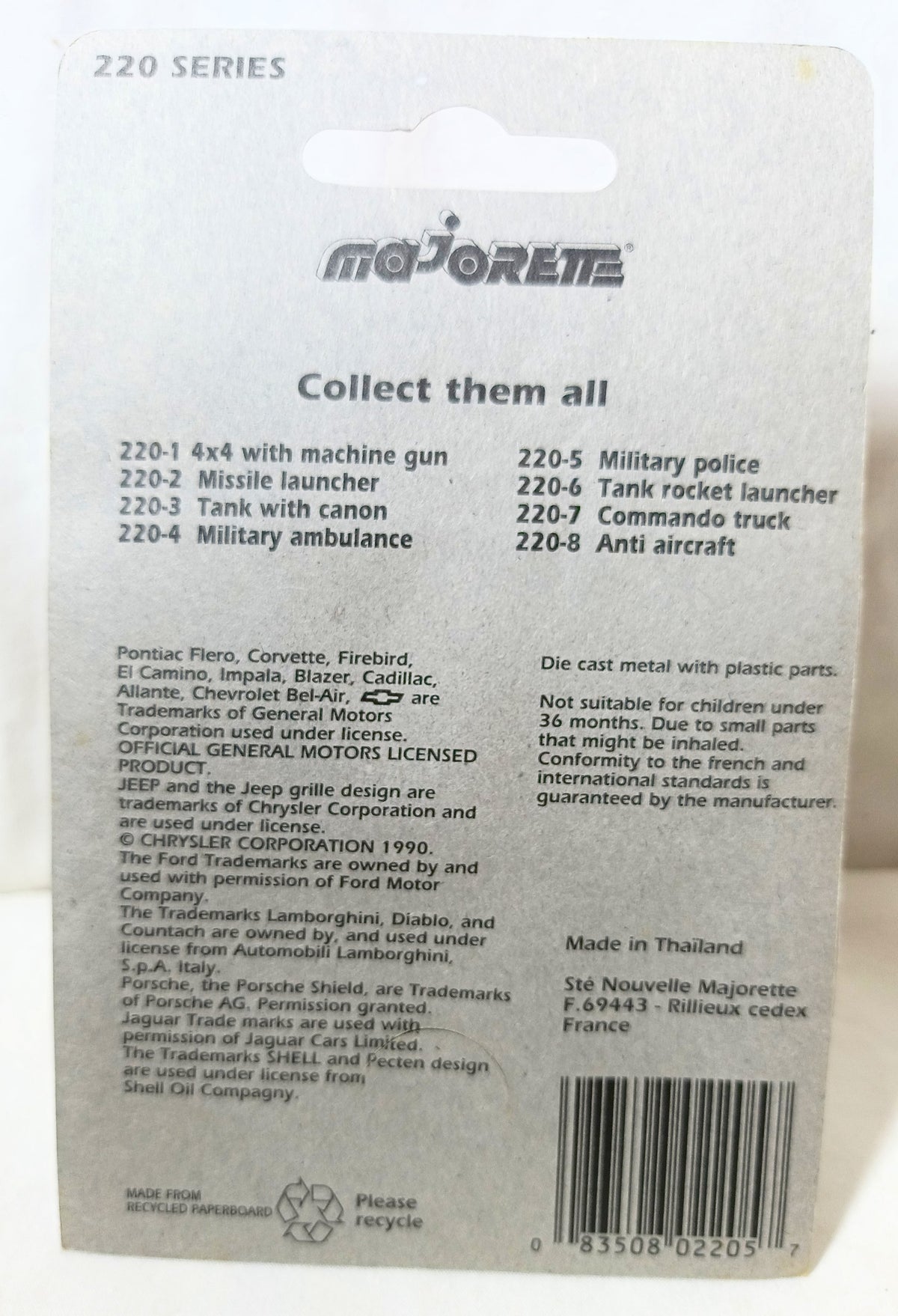 Majorette Special Forces 220-5/240 Chevy Impala Military Police 1995 - TulipStuff