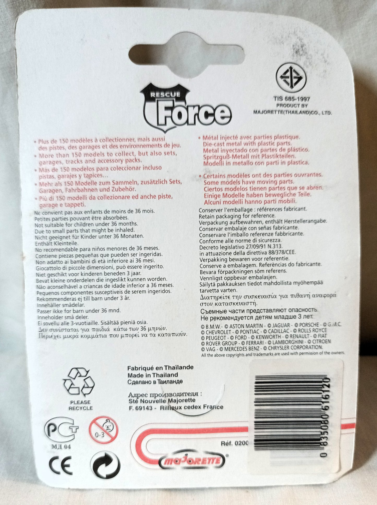 Majorette Rescue Force 207 Pompier Extending Ladder Fire Truck 1999 - TulipStuff