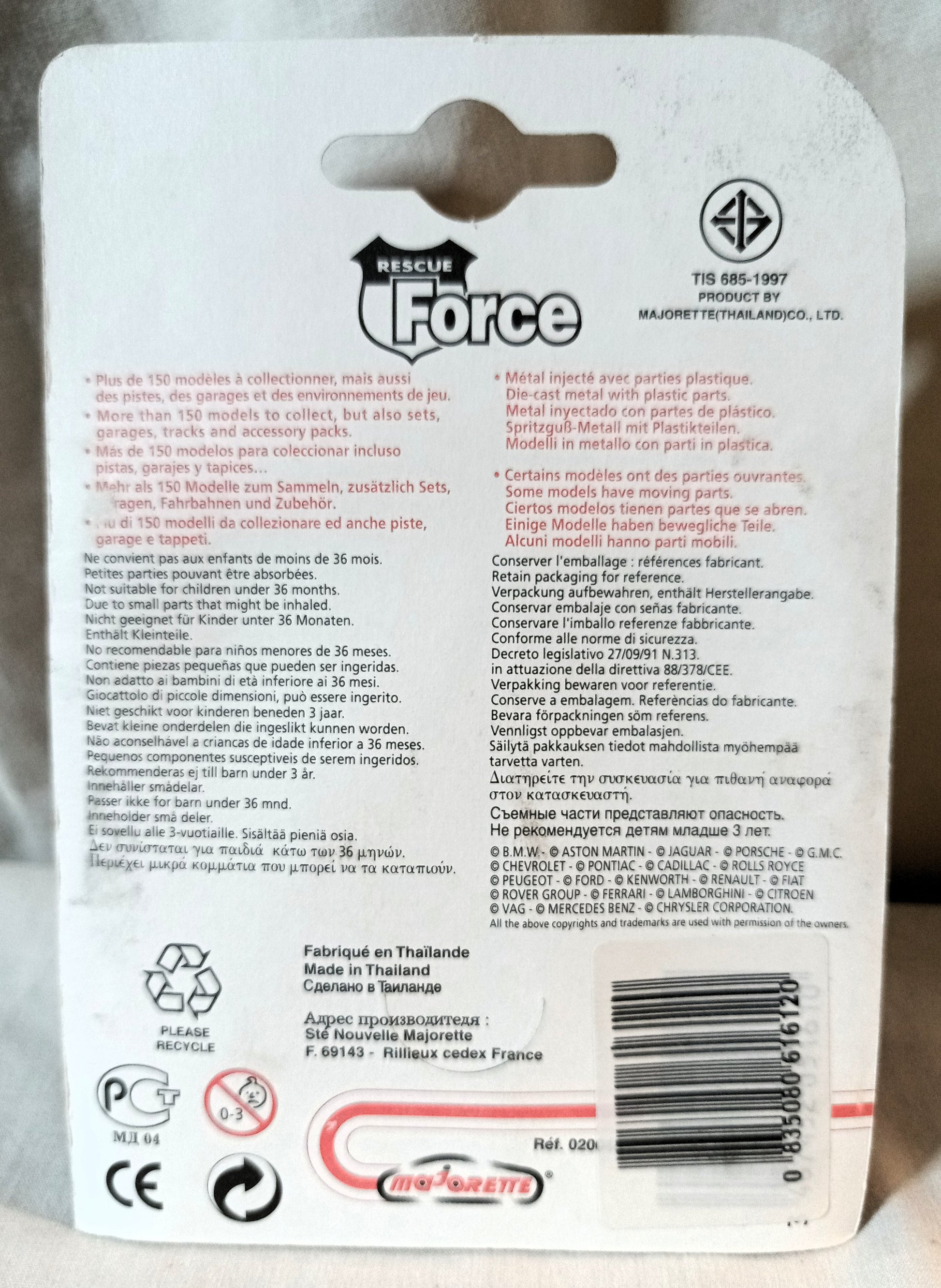 Majorette Rescue Force 251 283 Service Boom Utility Crane Truck 1999 - TulipStuff