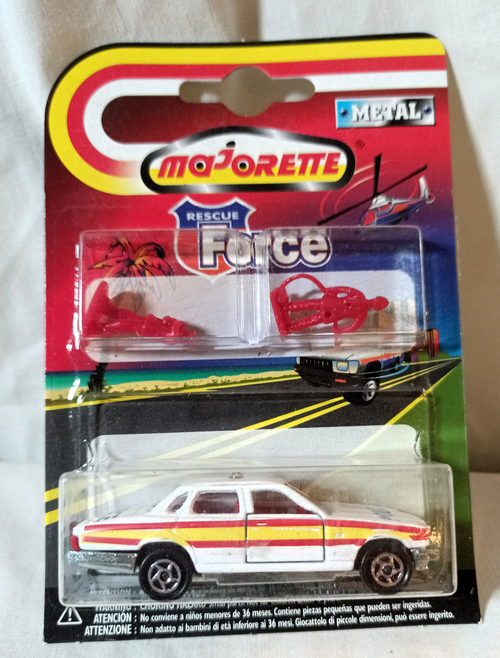 Majorette Rescue Force 293 Jaguar XJ6 Police Car 1999 - TulipStuff