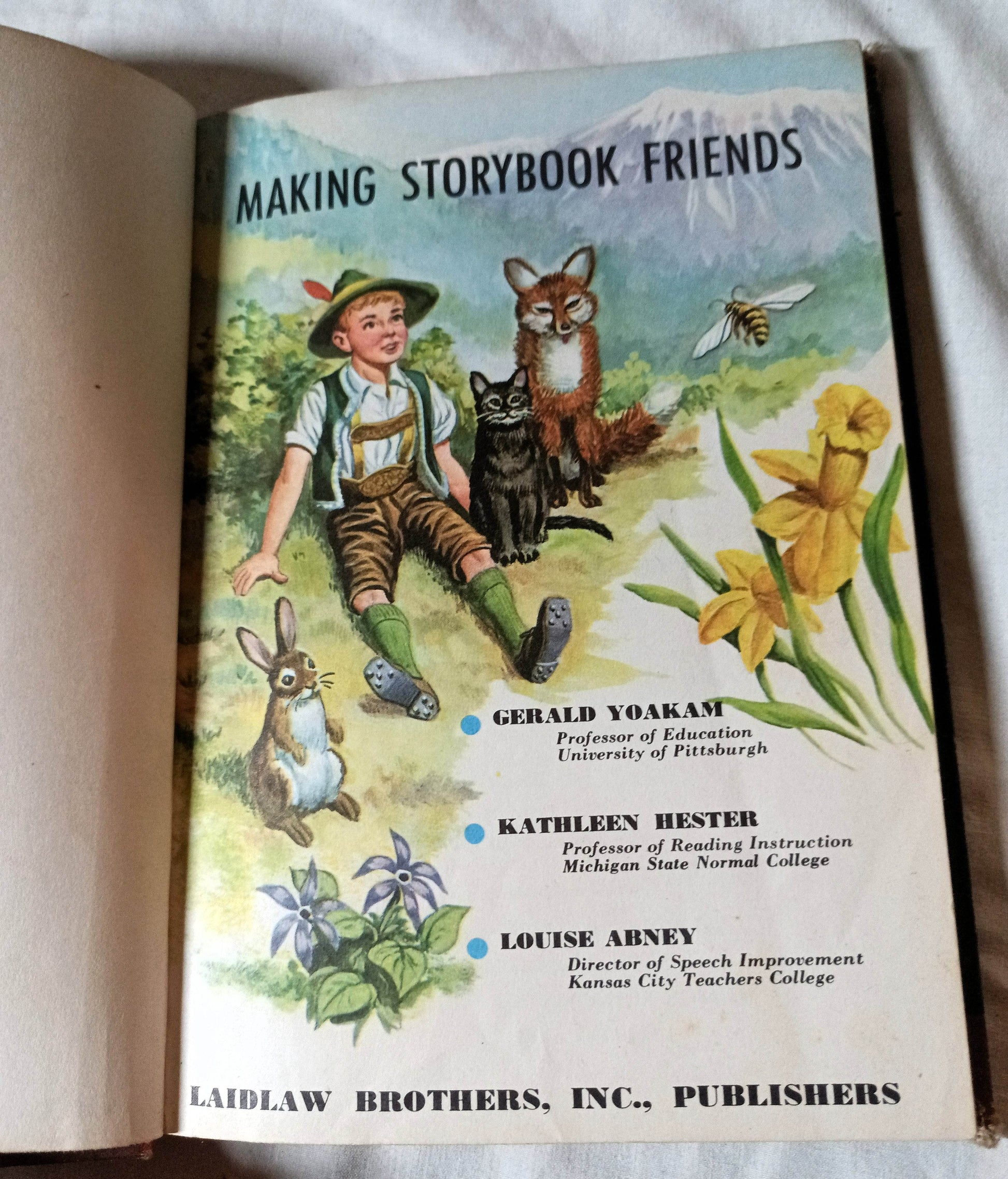 Making Storybook Friends Laidlaw Readers Hardcover Schoolbook 1955 - TulipStuff