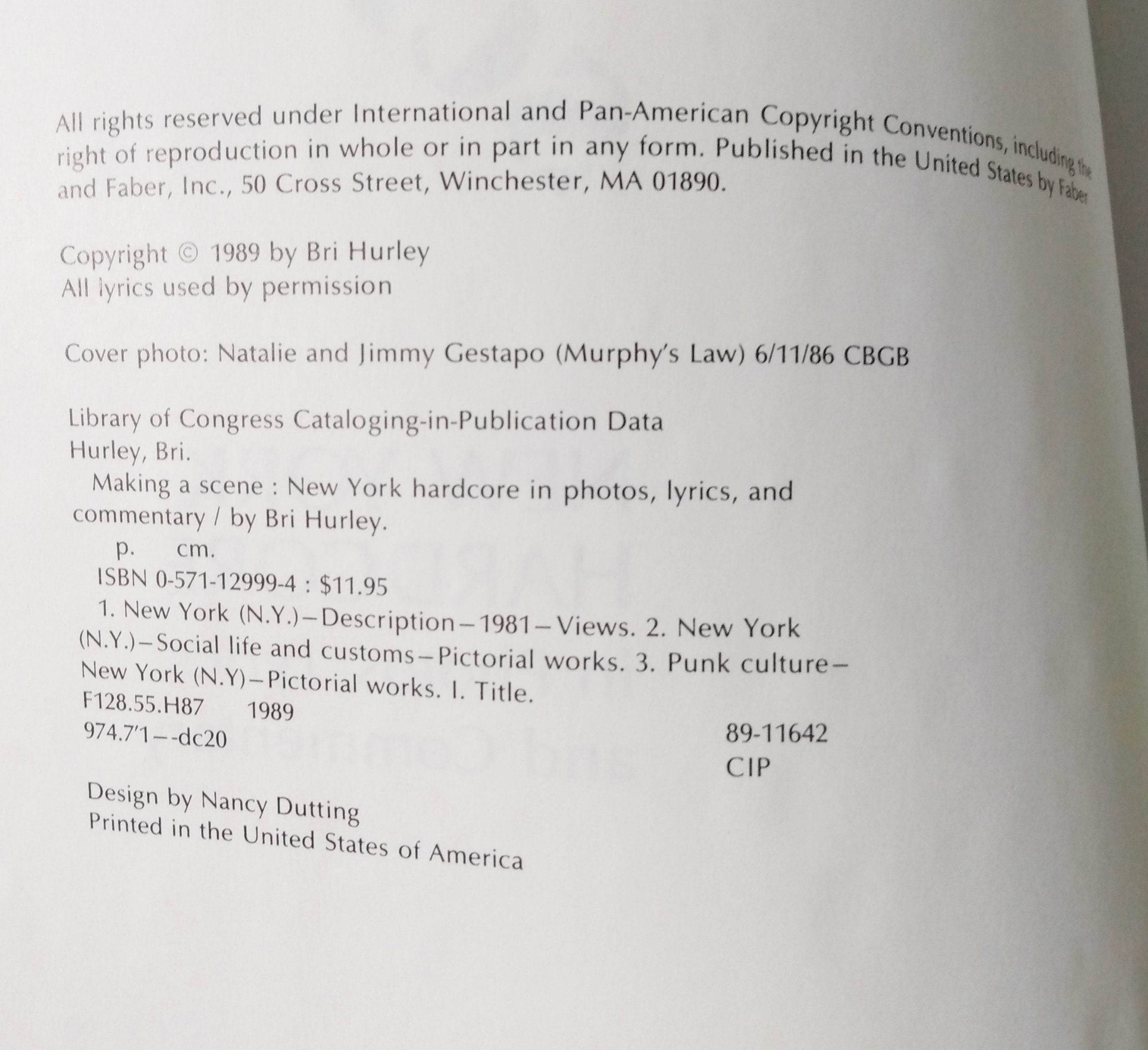 Making A Scene New York Hardcore In Photo Lyrics Commentary 1989 - TulipStuff