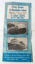 Load image into Gallery viewer, Owen Sound Manitoulin Island Ferry Brochure 1968 Norisle Norgoma - TulipStuff
