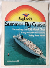 Load image into Gallery viewer, Carnival Cruises TSS Mardi Gras 1974 Air Sea Brochure Skylark Air Canada - TulipStuff
