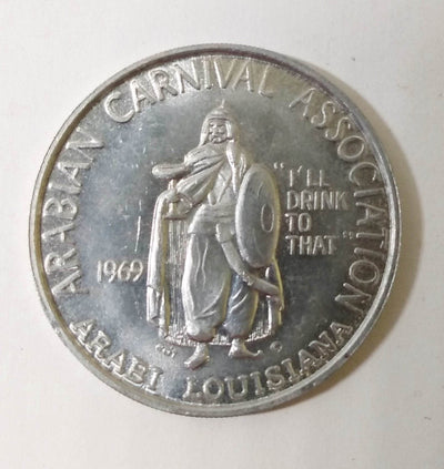 Mardi Gras 1975 Arabian Carnival Association Circus-Daze Doubloon Coin - TulipStuff