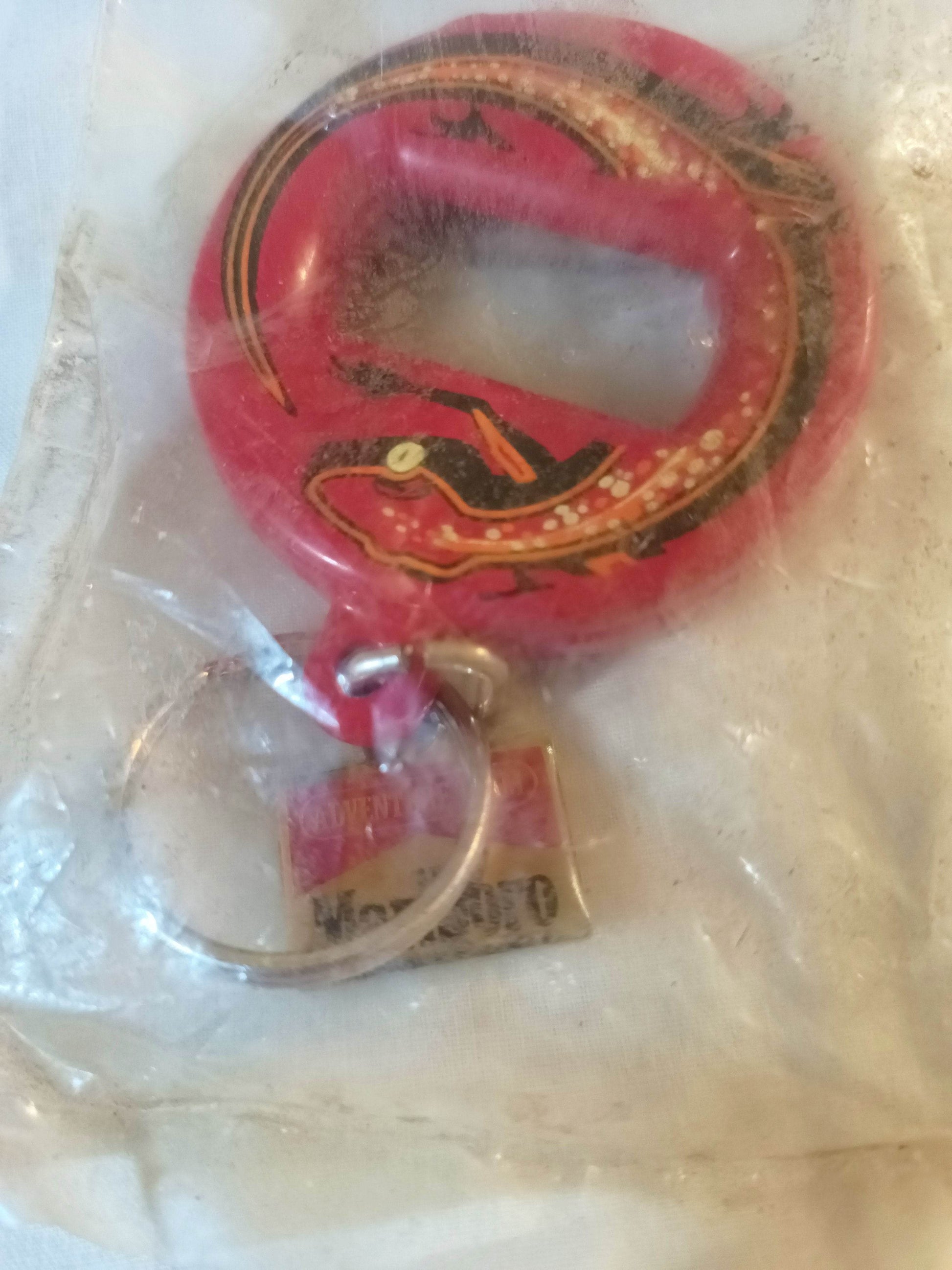 Marlboro Adventure Team Red Lizard Bottle Opener Key Ring 1990's Metal - TulipStuff