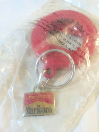 Marlboro Adventure Team Red Lizard Bottle Opener Key Ring 1990's Metal - TulipStuff