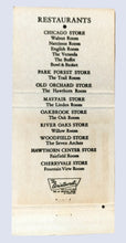 Load image into Gallery viewer, Marshall Field Department Stores Restaurants Matchbook Cover 1950&#39;s - TulipStuff
