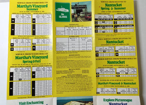 Martha's Vineyard and Nantucket Steamship Authority 1981 Schedule Brochure - TulipStuff