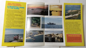 Martha's Vineyard Falmouth Island Queen 1981 Schedule Brochure - TulipStuff