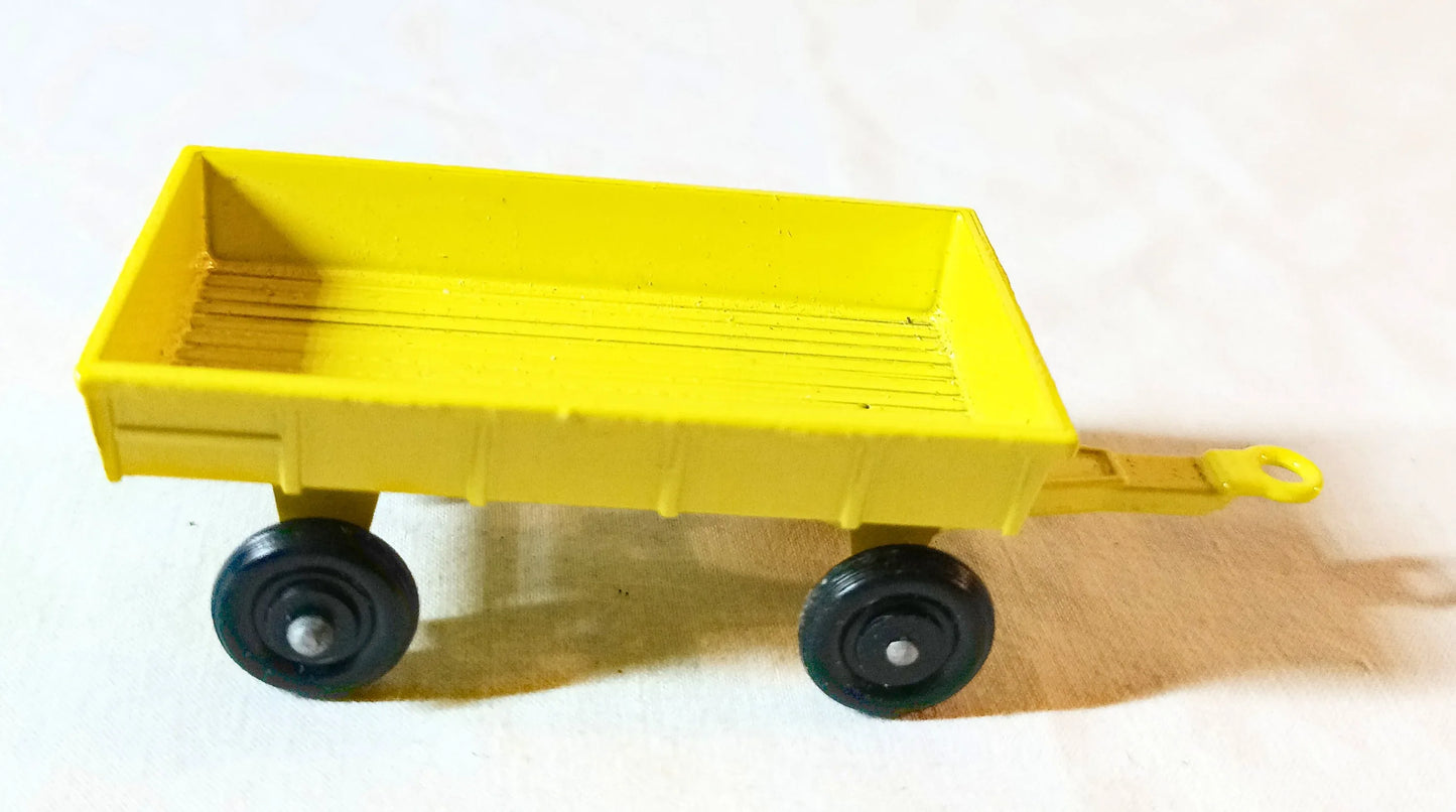 Lesney Matchbox Hay Trailer Yellow TP-2 Farm Toy England 1976 - TulipStuff
