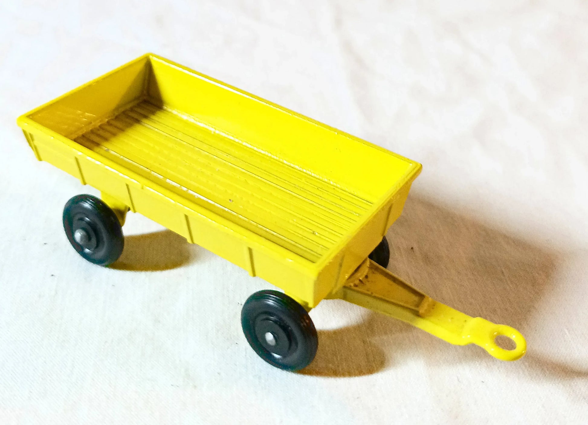 Lesney Matchbox Hay Trailer Yellow TP-2 Farm Toy England 1976 - TulipStuff