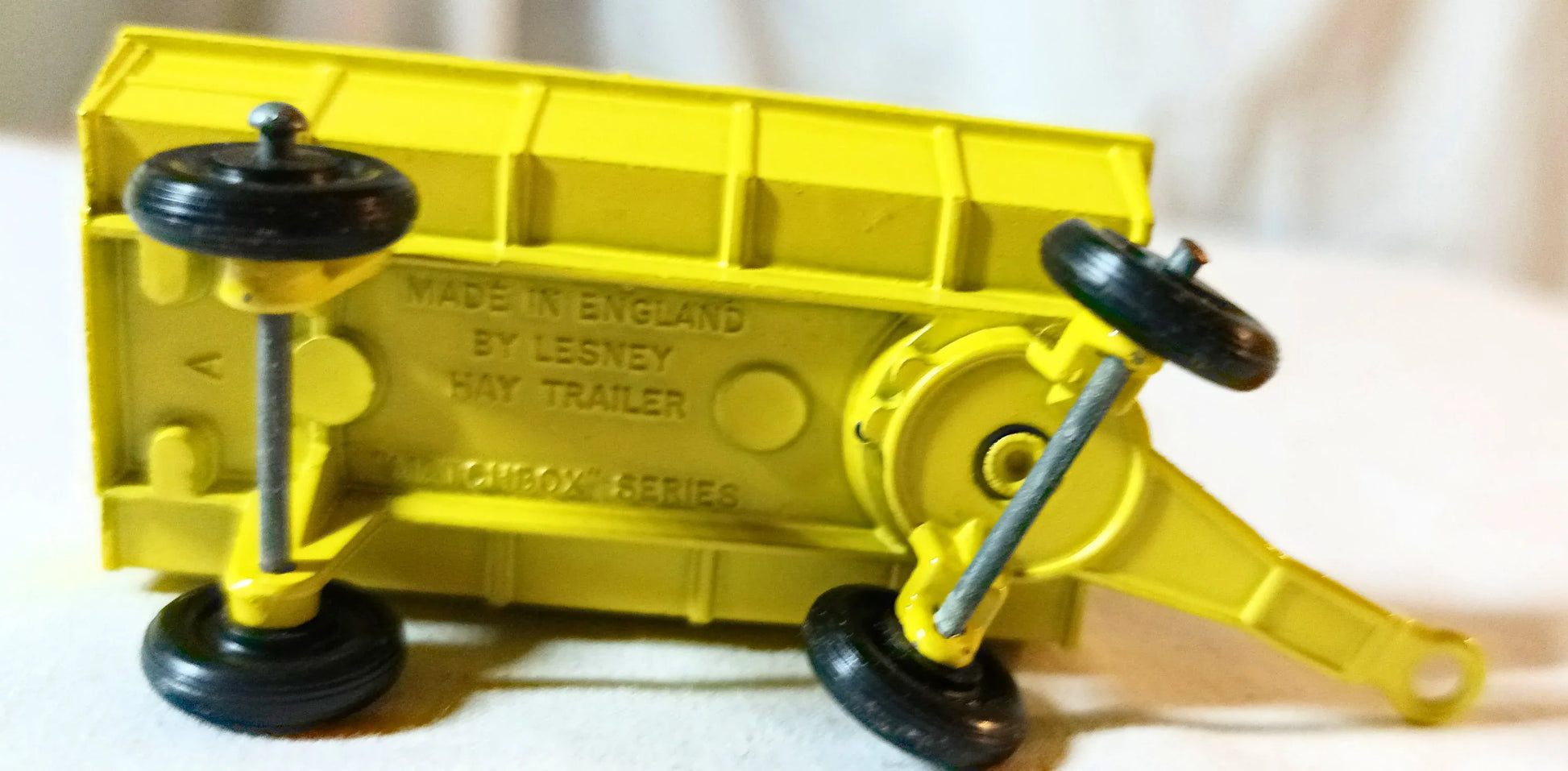 Lesney Matchbox Hay Trailer Yellow TP-2 Farm Toy England 1976 - TulipStuff