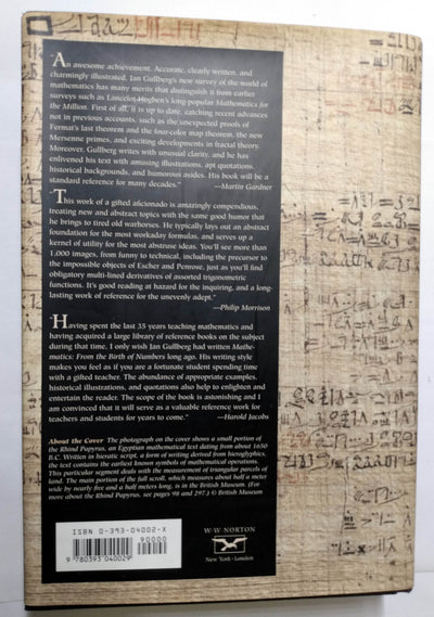 Mathematics: From The Birth Of Numbers Jan Gullberg Hardcover 1997 - TulipStuff