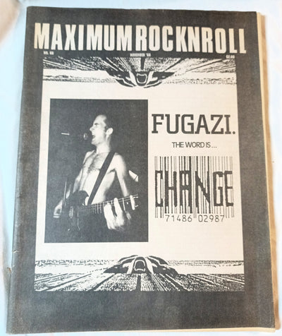 Maximum Rock N Roll Issue 66 November 1988 Fugazi Danbert Nobacon - TulipStuff