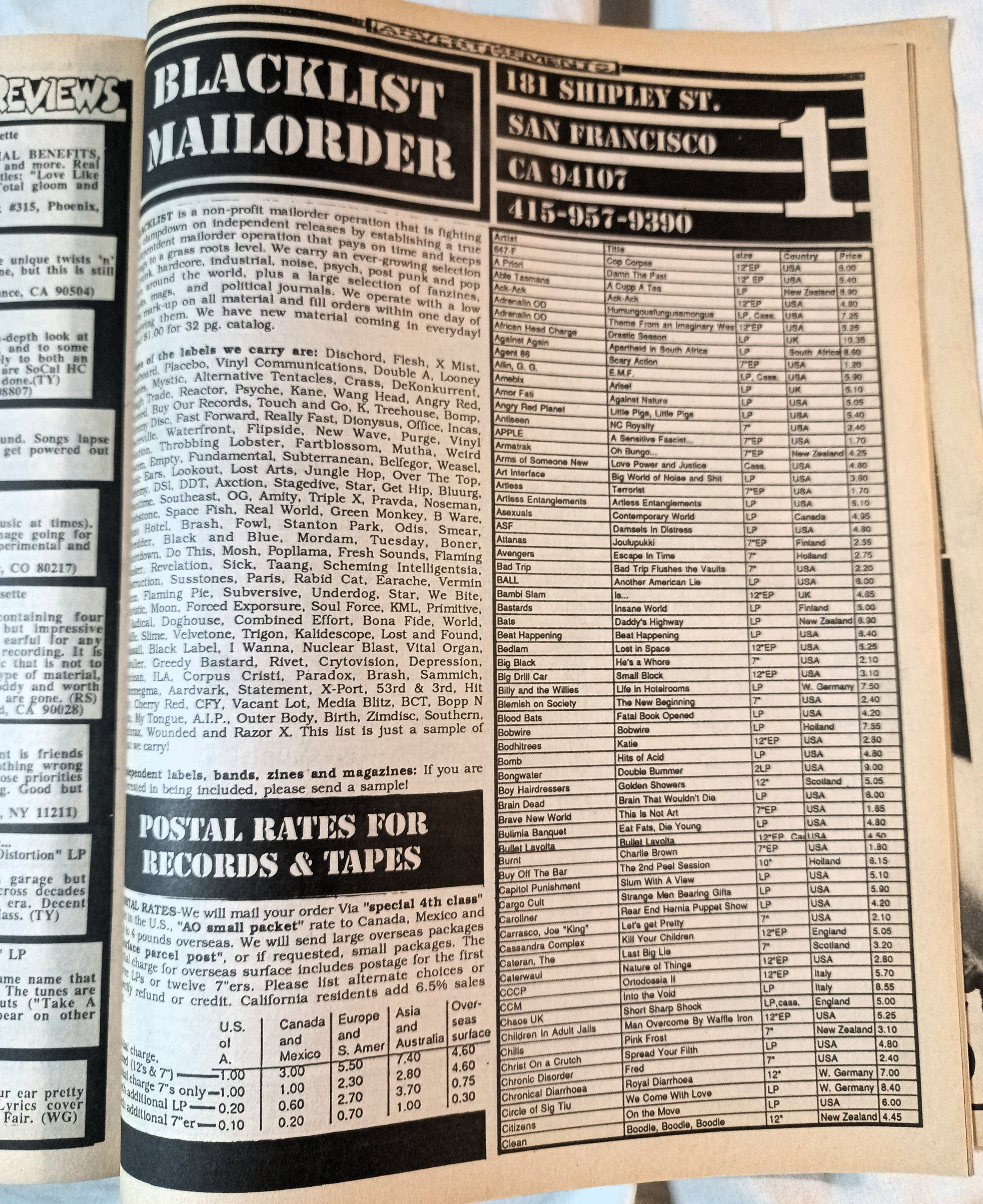 Maximum Rock N Roll Issue 66 November 1988 Fugazi Danbert Nobacon - TulipStuff