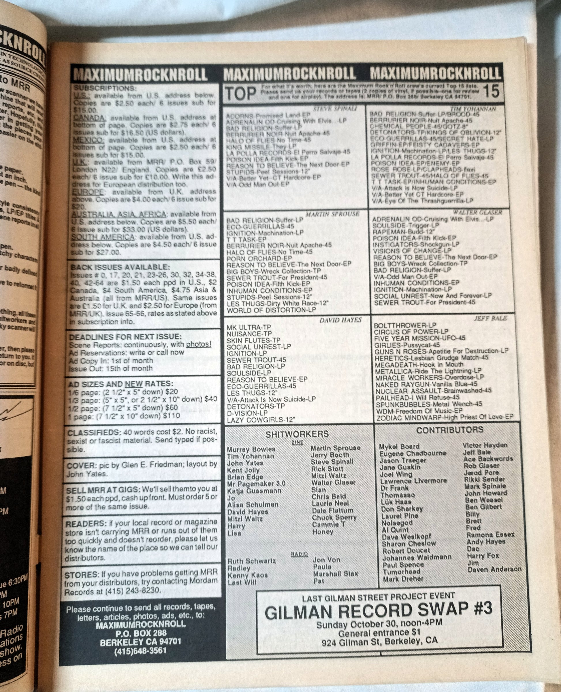 Maximum Rock N Roll Issue 66 November 1988 Fugazi Danbert Nobacon - TulipStuff