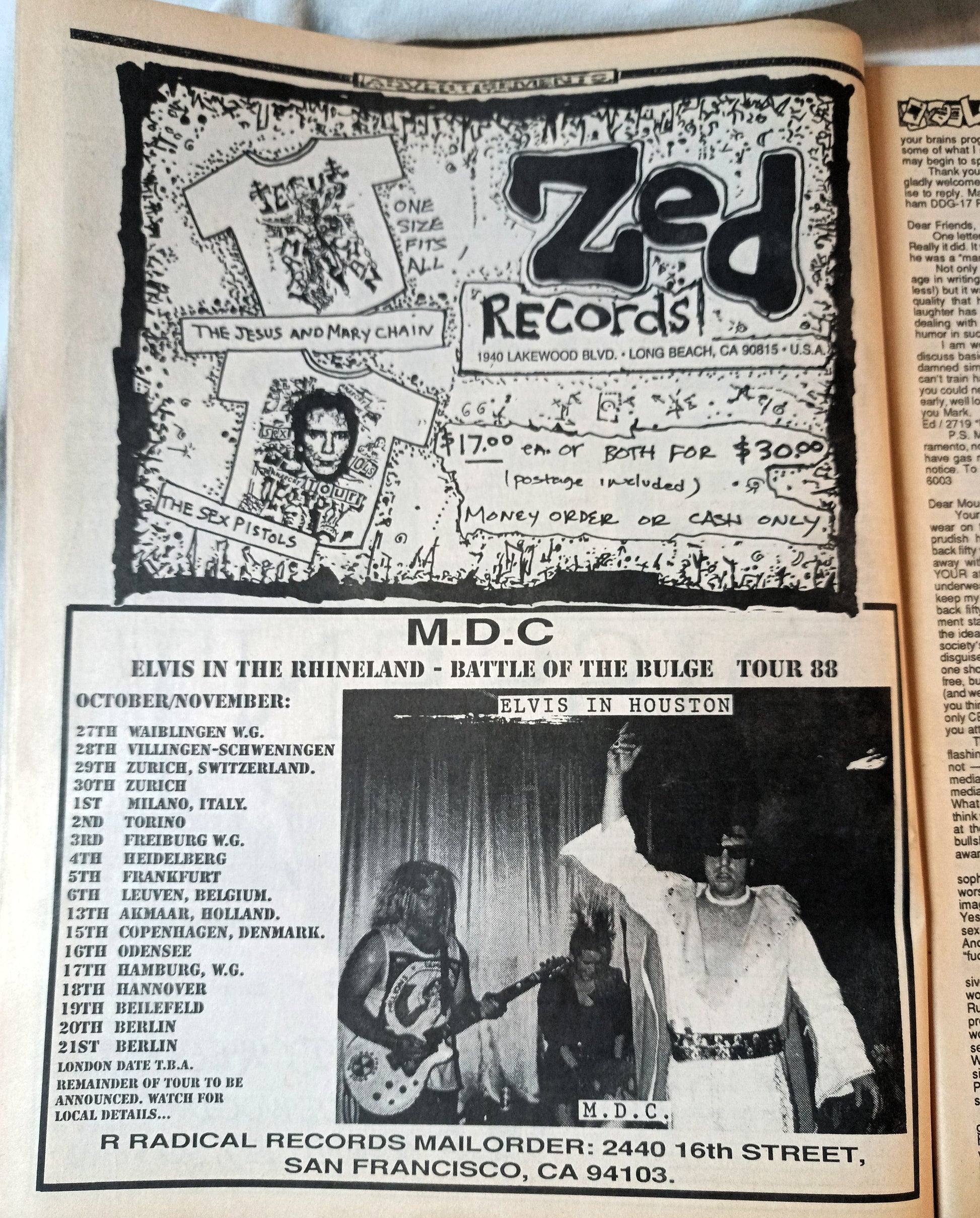 Maximum Rock N Roll Issue 66 November 1988 Fugazi Danbert Nobacon - TulipStuff