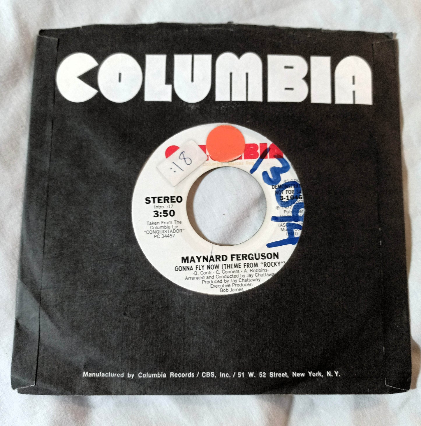 Maynard Ferguson Gonna Fly Now Theme From Rocky 7" Vinyl 1977 Promo - TulipStuff