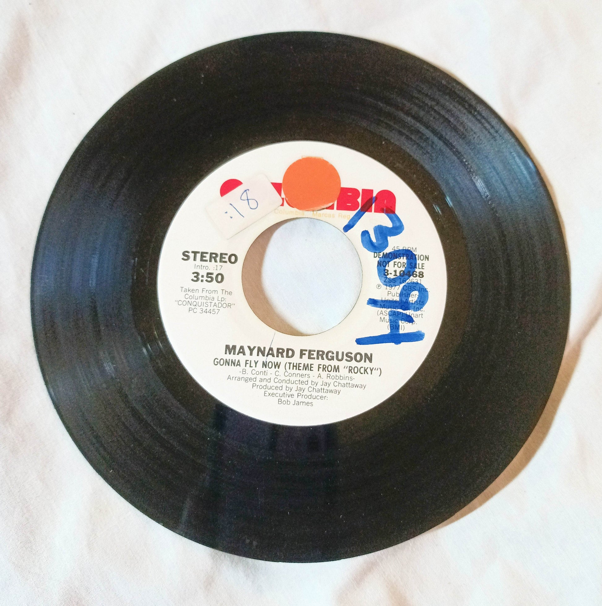 Maynard Ferguson Gonna Fly Now Theme From Rocky 7" Vinyl 1977 Promo - TulipStuff