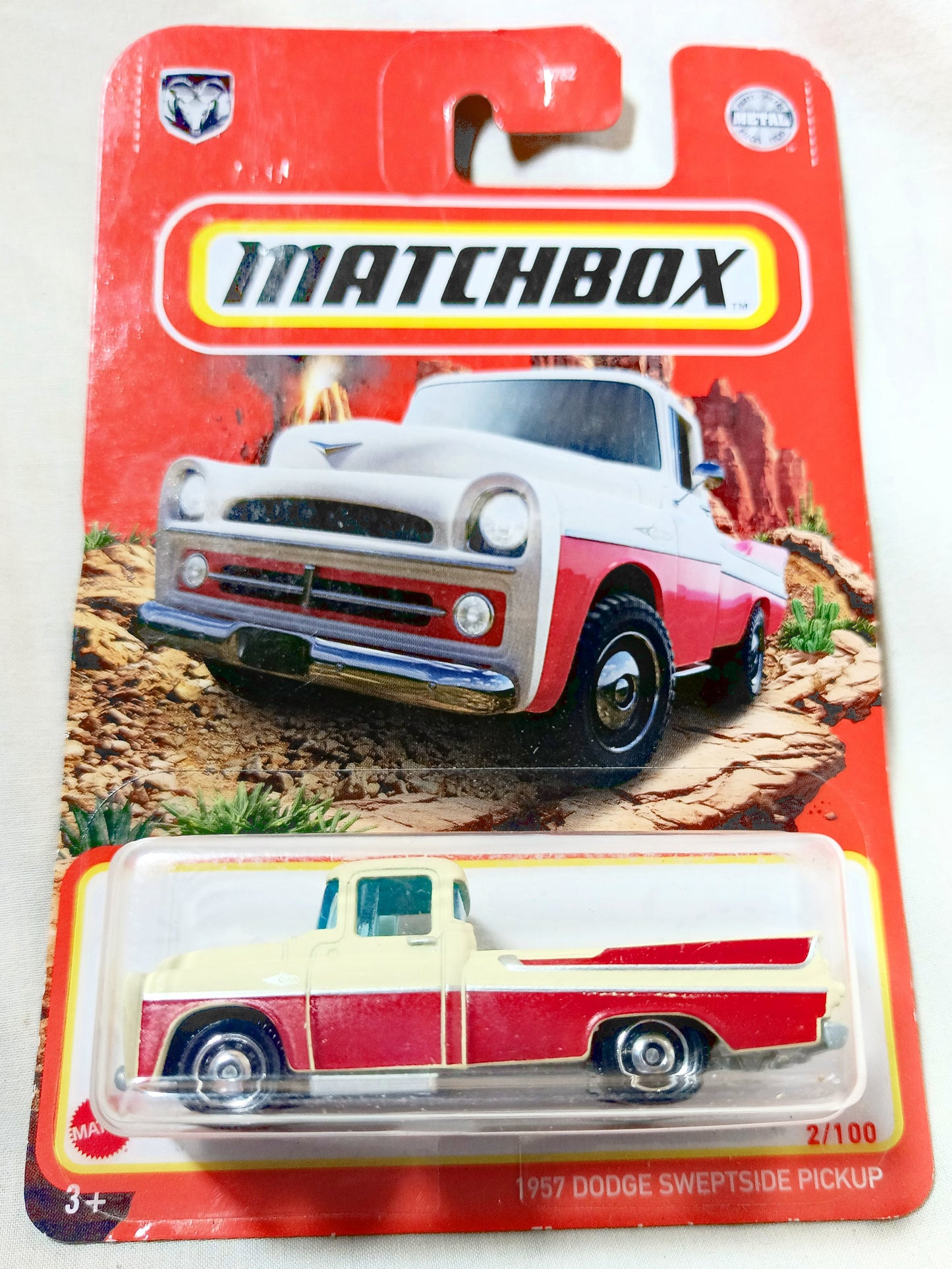 Matchbox #2 1957 Dodge Sweptside Pickup Truck red 2021 - TulipStuff