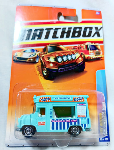 Matchbox #63 Ice Cream Van City Action Series Light Blue 2010 - TulipStuff