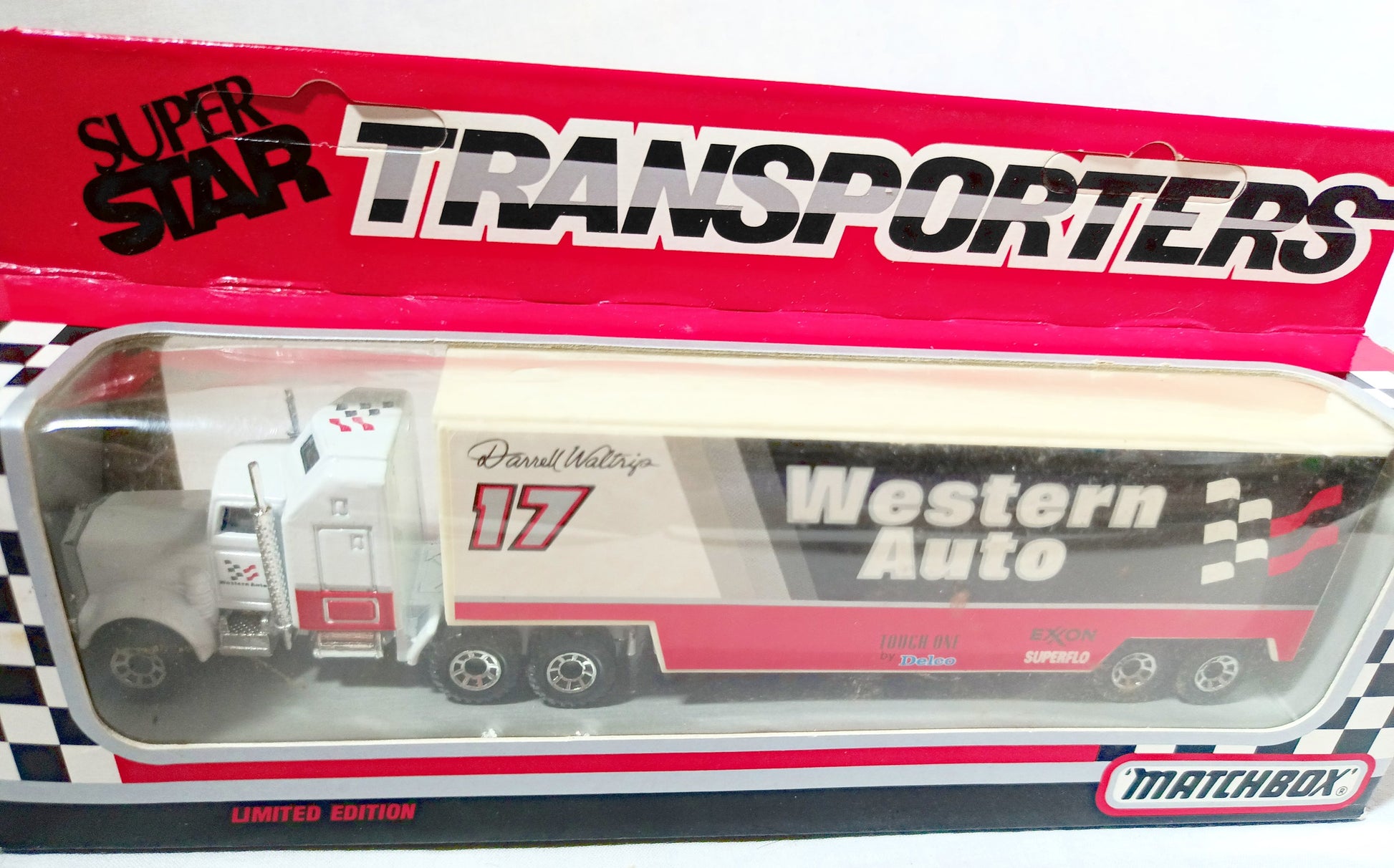 Matchbox Super Star Transporters 1991 Darrell Waltrip Western Auto - TulipStuff
