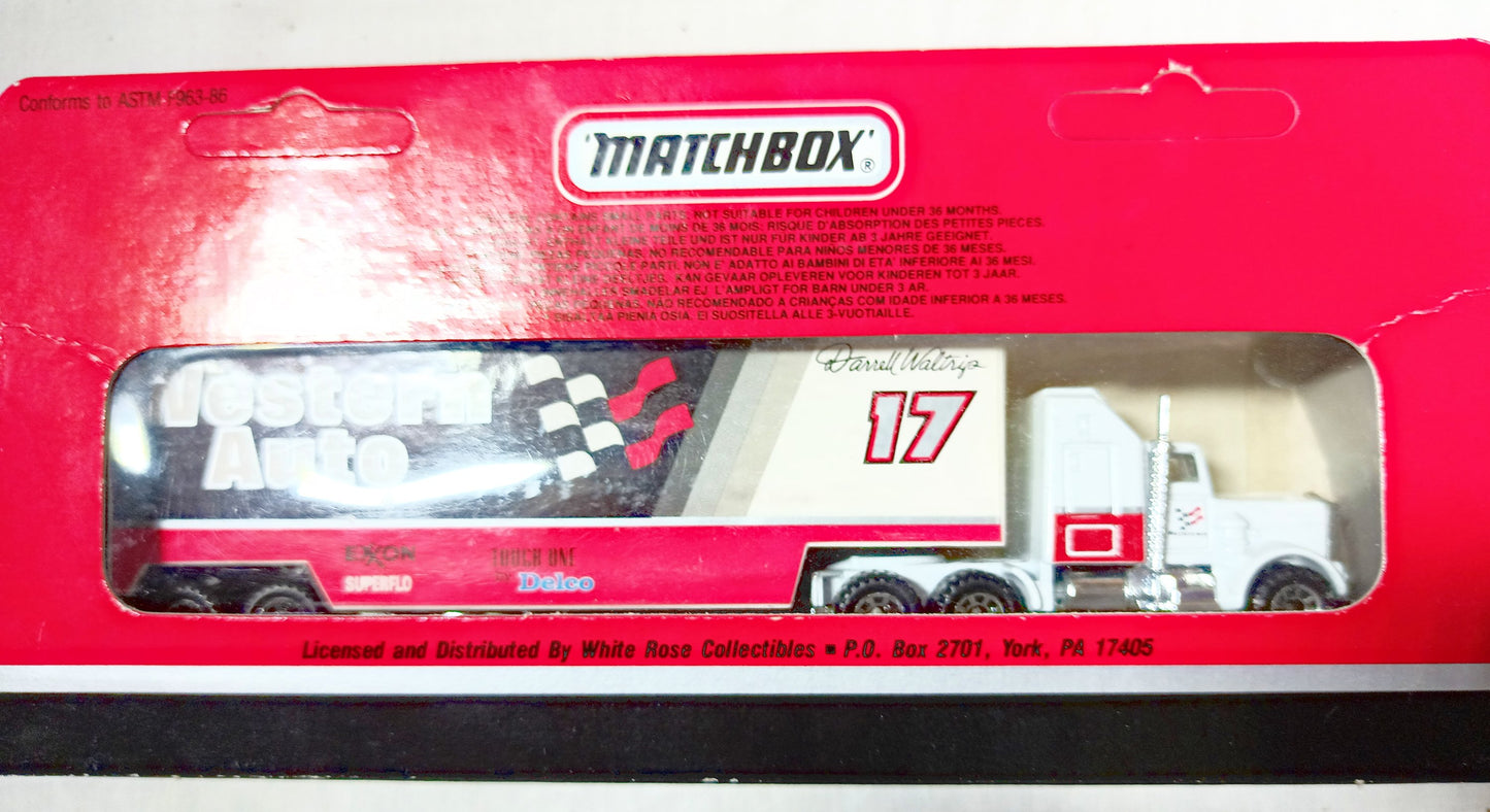 Matchbox Super Star Transporters 1991 Darrell Waltrip Western Auto - TulipStuff