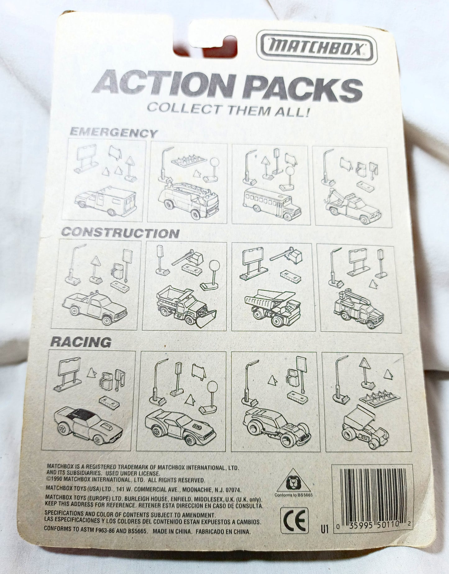 Matchbox Emergency Action Pack Snorkel Fire Truck 1990 - TulipStuff