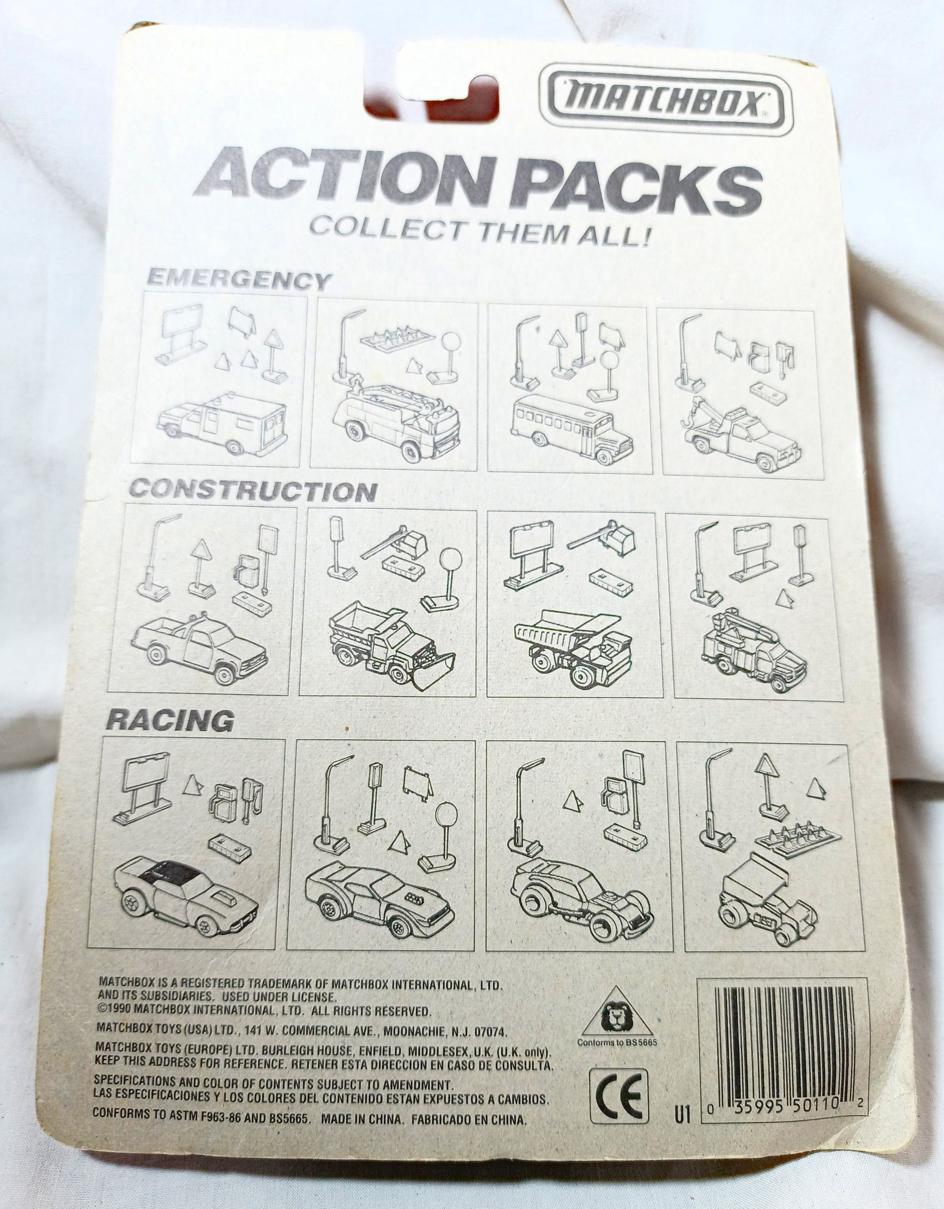 Matchbox Emergency Action Pack Snorkel Fire Truck 1990 - TulipStuff