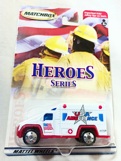 Matchbox Heroes Series USA Ambulance 2001 First Responders 9/11 - TulipStuff