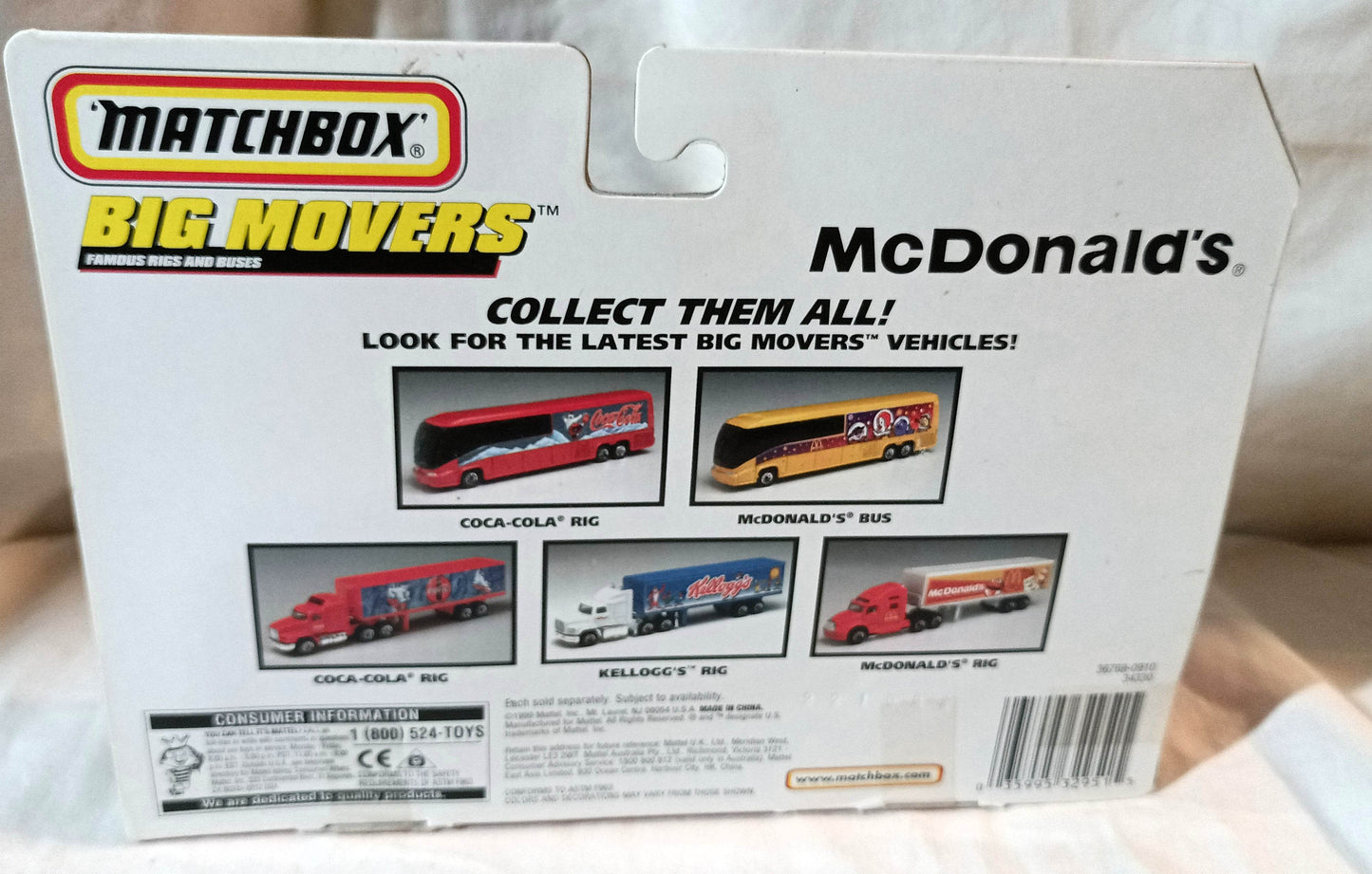 Matchbox Big Movers McDonald's MCL 102-EL3 Coach Bus 1999 - TulipStuff