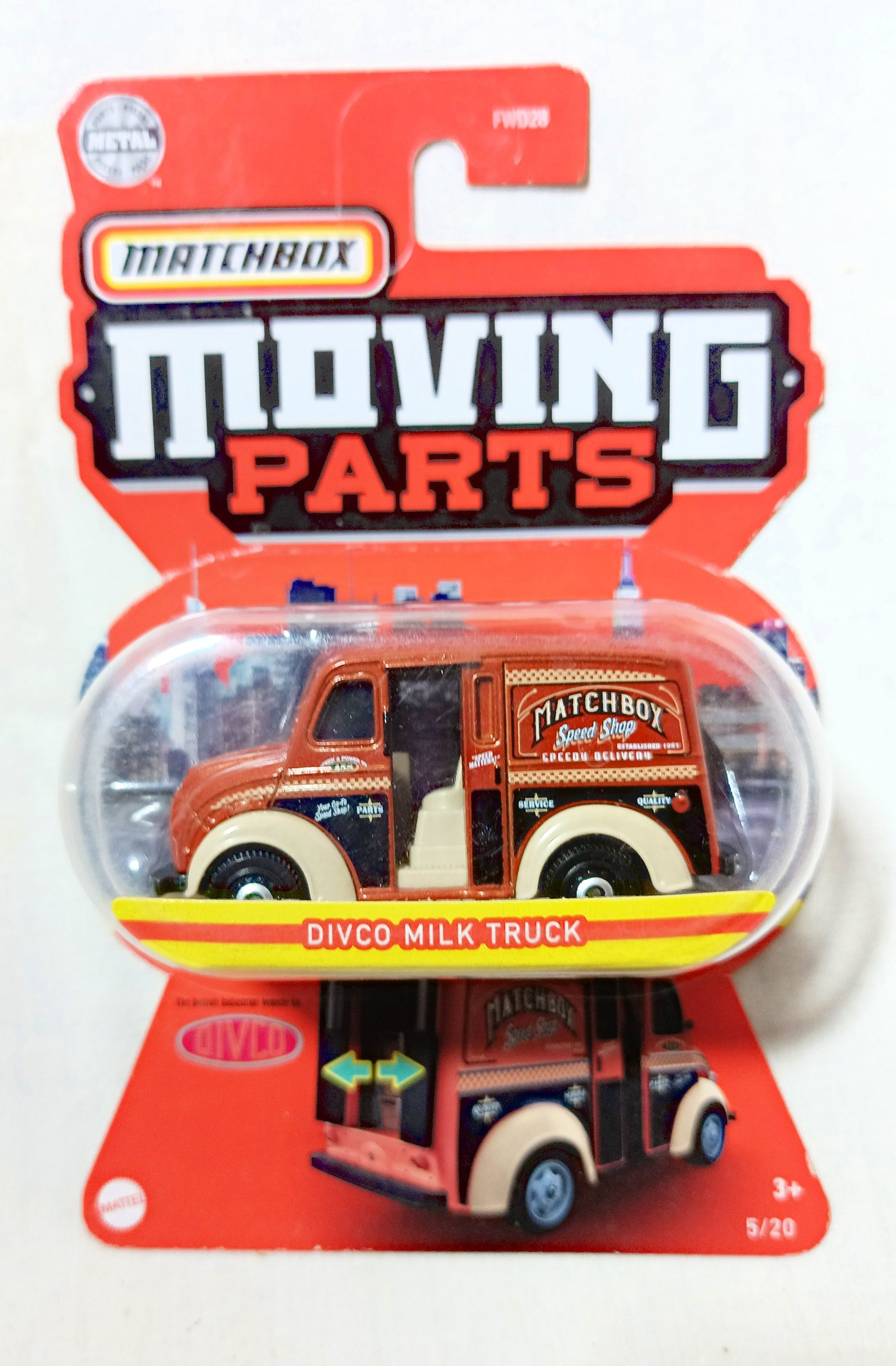 Matchbox Speed Shop 2021 Moving Parts DIVCO Milk Truck Brown - TulipStuff