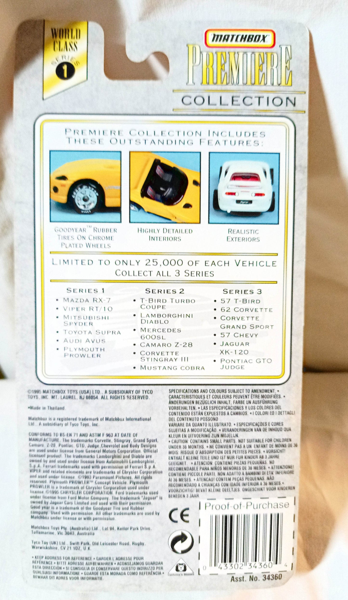 Matchbox Premiere Collection Dodge Viper RT/10 Ltd Edition 1995 - TulipStuff