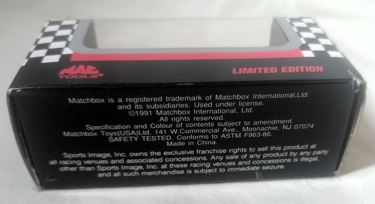 Matchbox Super Stars 1991 Ernie Irvan #10 MacTools Chevy Lumina ltd ed - TulipStuff