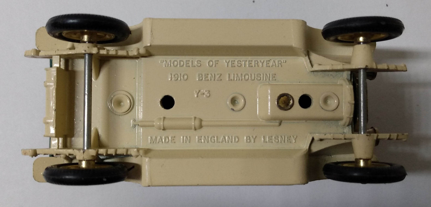 Lesney Matchbox Models of Yesteryear Y3 1910 Benz Limousine - TulipStuff