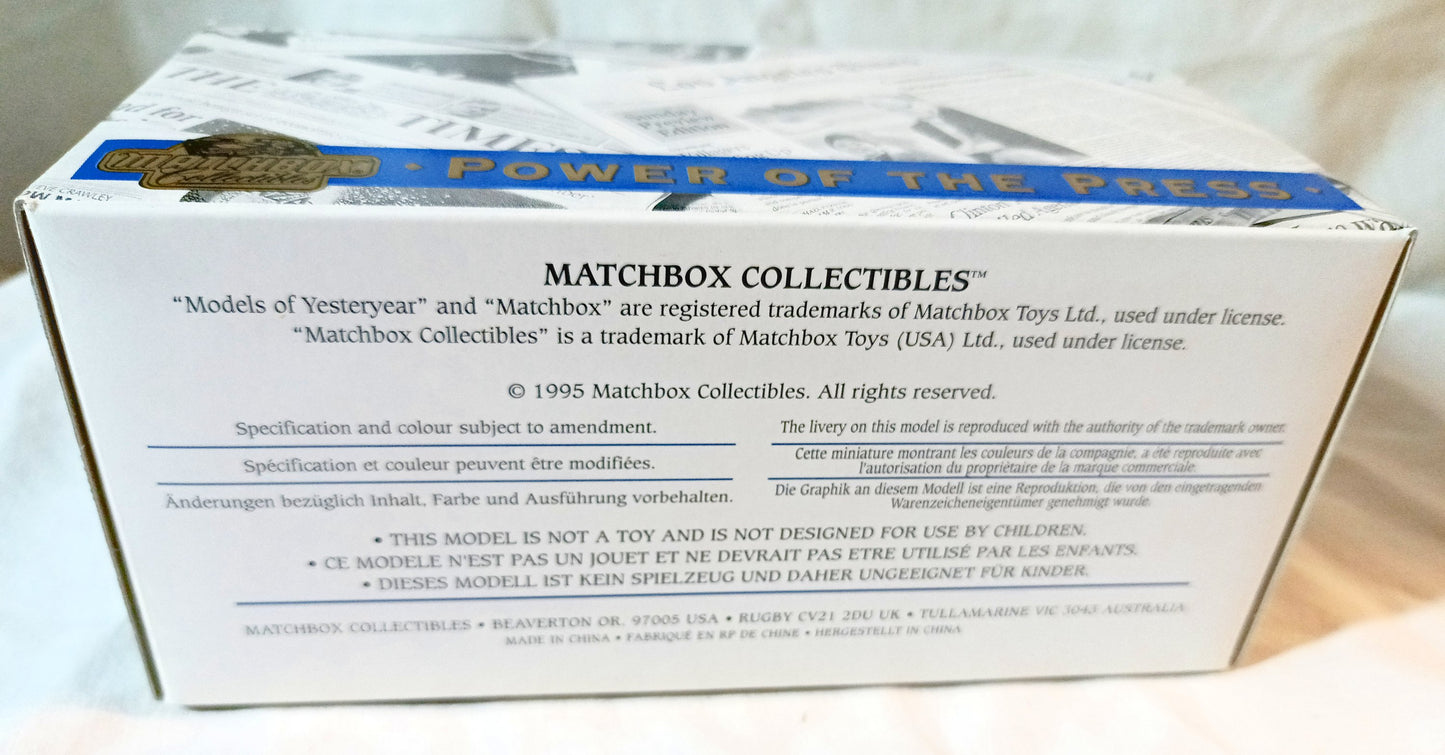 Matchbox Collectibles Power Of The Press The Australian 1937 GMC Van - TulipStuff