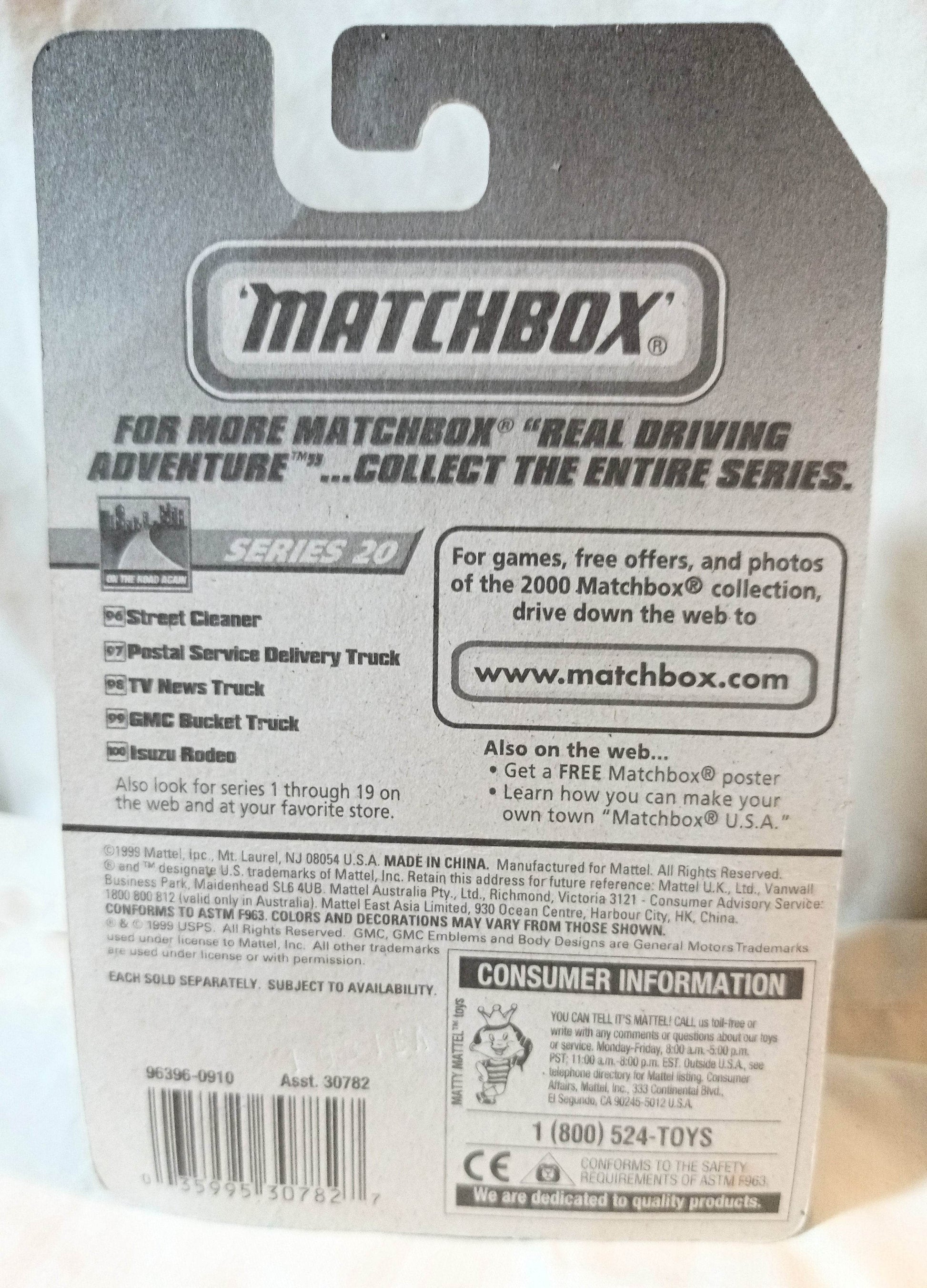 Matchbox #100 Isuzu Rodeo On The Road Again Series 2000 - TulipStuff