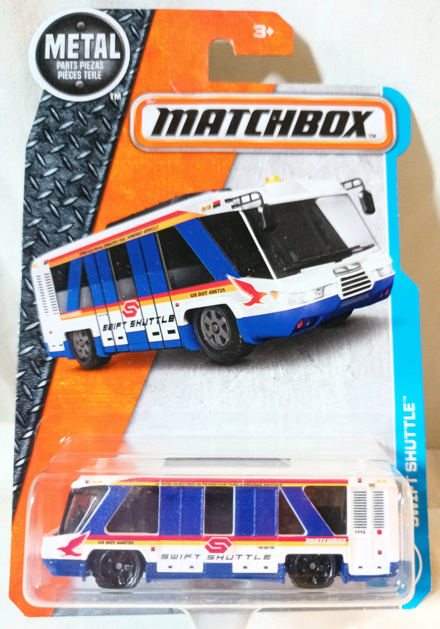 Matchbox #12 Swift Shuttle Airport Bus MBX Adventure City 2017 - TulipStuff
