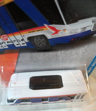 Load image into Gallery viewer, Matchbox #12 Swift Shuttle Airport Bus MBX Adventure City 2017 - TulipStuff
