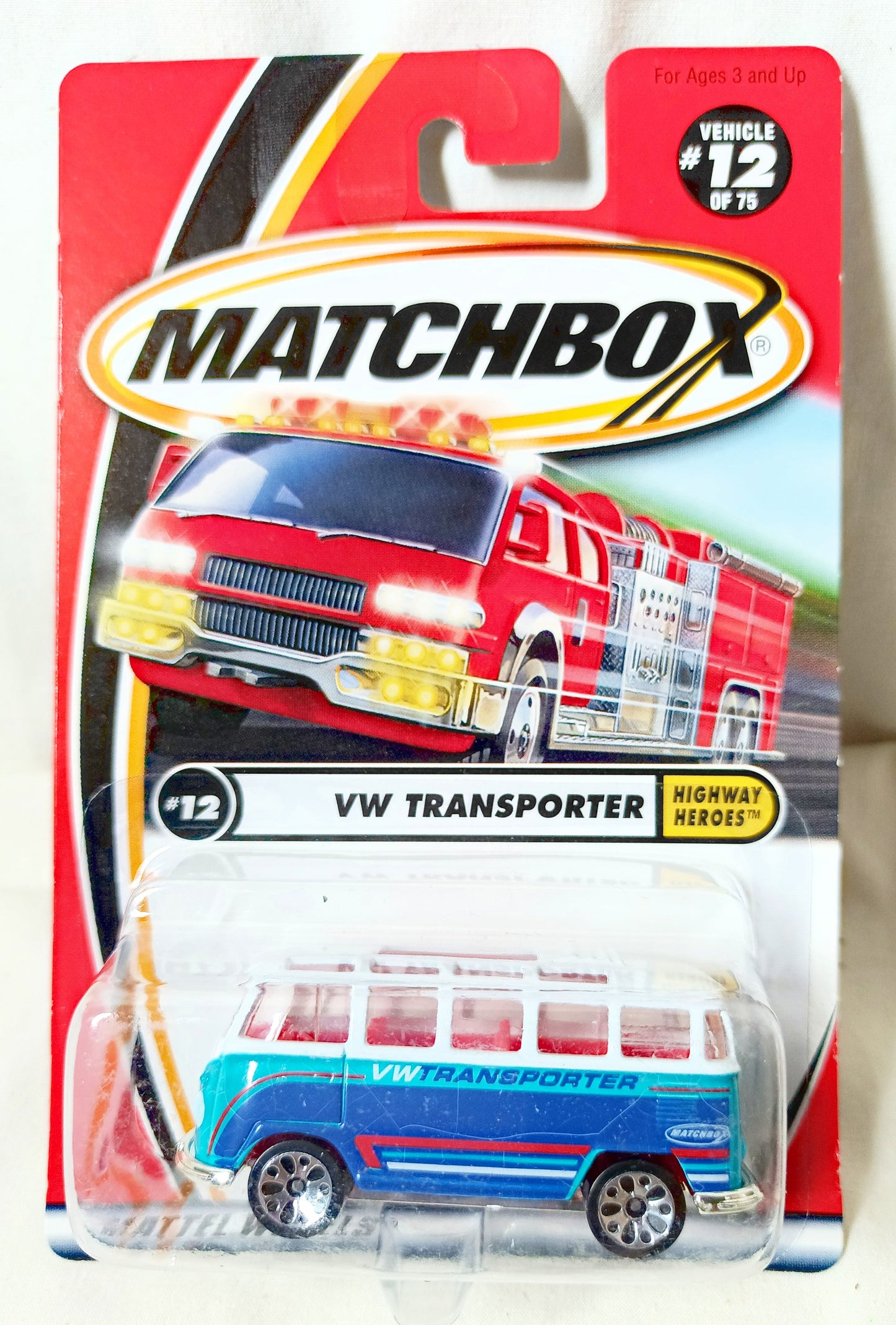 Matchbox #12 '67 VW Transporter Bus Volkswagen Highway Heroes 2001 - Tuliptuff